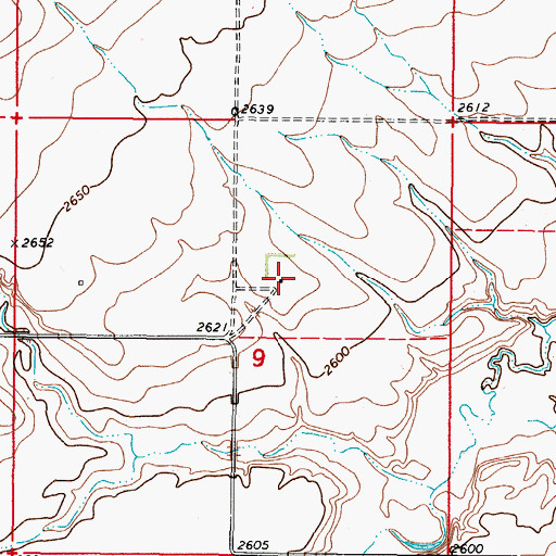 Topographic Map of 37N45E09ACBD01 Well, MT