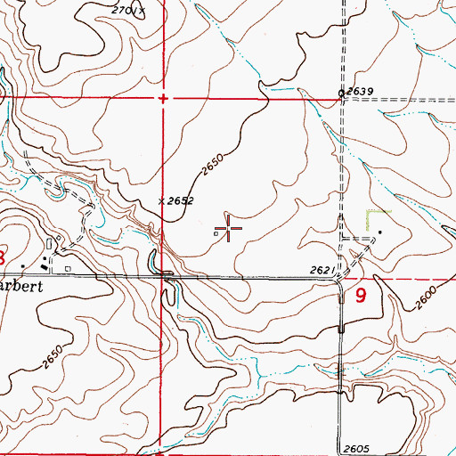 Topographic Map of 37N45E09BCAD01 Well, MT