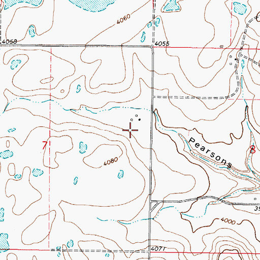 Topographic Map of 37N05W07AD__01 Well, MT