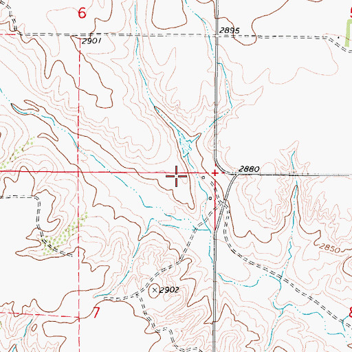 Topographic Map of 37N44E07AAAA01 Well, MT
