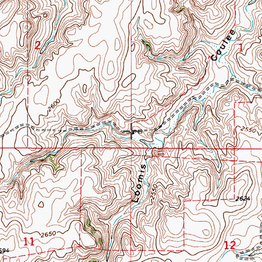 Topographic Map of 37N49E01CCCC02 Well, MT