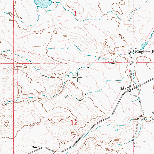Topographic Map of 37N04E12ABCA01 Well, MT