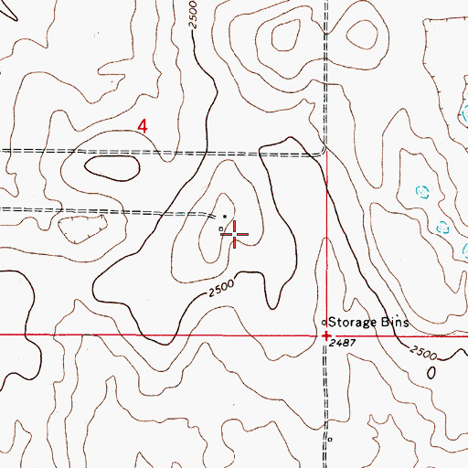 Topographic Map of 37N48E04DACC01 Well, MT