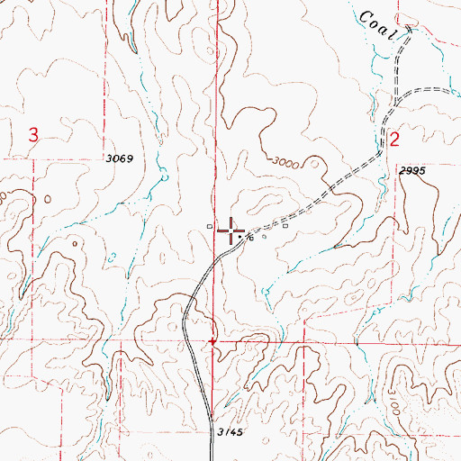 Topographic Map of 37N45E02CBCD01 Well, MT