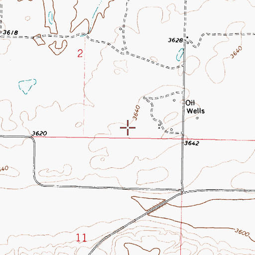 Topographic Map of 37N04W02DDC_01 Well, MT