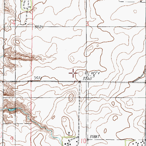 Topographic Map of 37N03W03CD__01 Well, MT