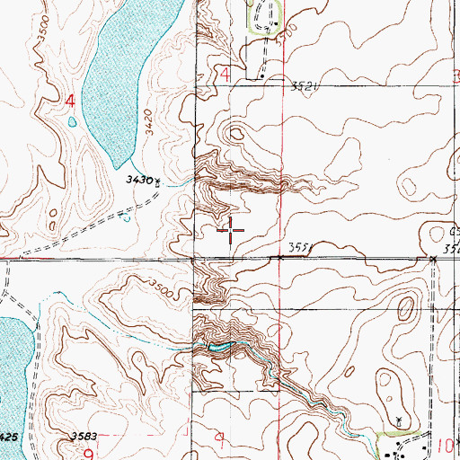 Topographic Map of 37N03W04DD__01 Well, MT