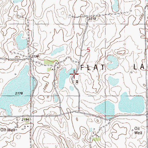 Topographic Map of 37N58E05CA__01 Well, MT