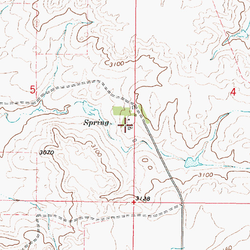 Topographic Map of 37N42E05DAAD01 Well, MT