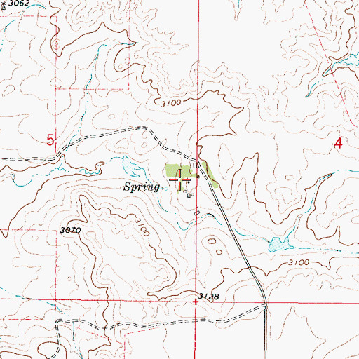 Topographic Map of 37N42E05DADA01 Well, MT