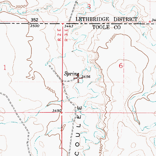 Topographic Map of 37N03E06CBD01_ Well, MT