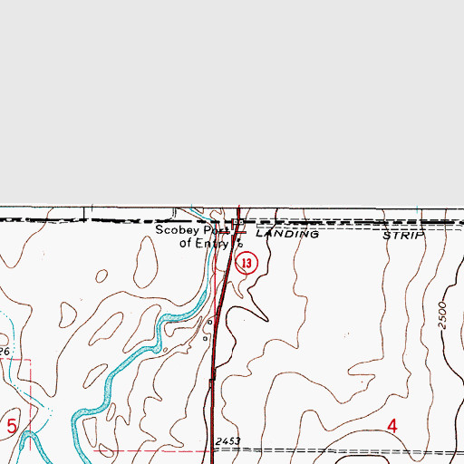 Topographic Map of 37N48E04BBBA01 Well, MT
