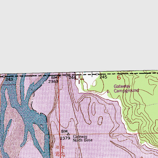 Topographic Map of 37N27W06CBAA01 Well, MT