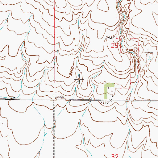 Topographic Map of Kahle Post Office (historical), MT