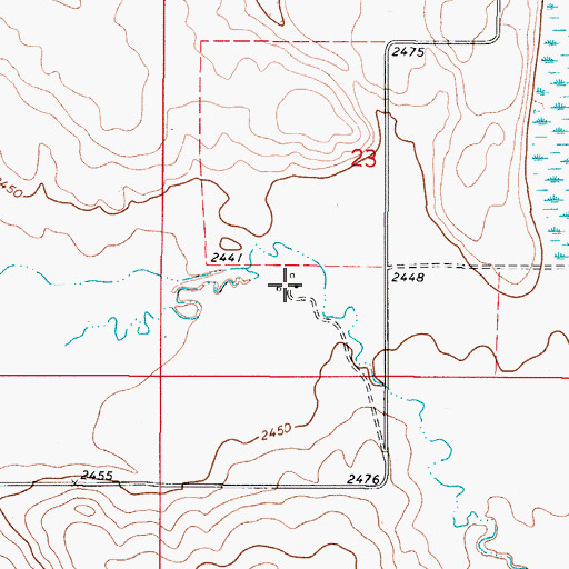 Topographic Map of Julian Erickson School (historical), MT