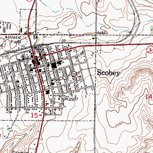 Topographic Map of Leibrands Trailer Court, MT