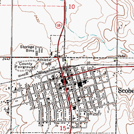 Topographic Map of Daniels County Sheriff's Department, MT