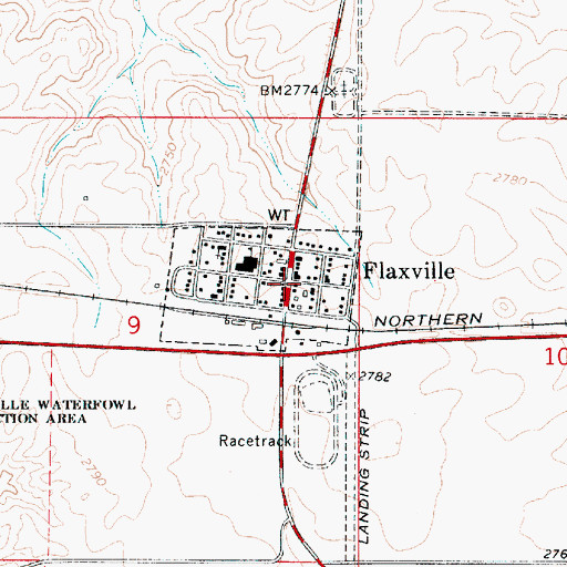Topographic Map of Farmers Co-Op Elevator (historical), MT