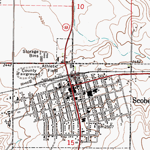 Topographic Map of Farmers Elevator, MT