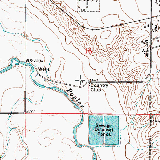 Topographic Map of Lions Campground, MT
