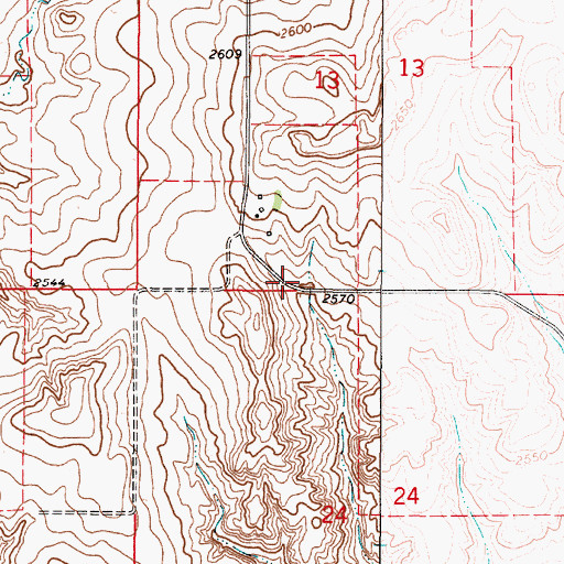 Topographic Map of Riv-R-Vu Drive-In (historical), MT