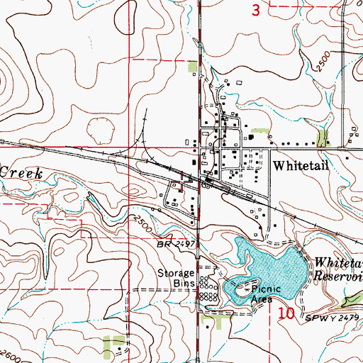 Topographic Map of Hansen-Barzen Elevator (historical), MT