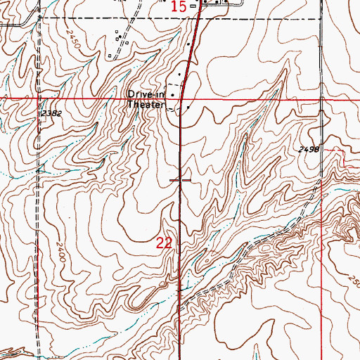 Topographic Map of Wood Mountain Trail Historical Marker, MT