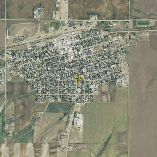 Aerial/Satellite Image of Daniels Memorial Nursing Home, MT