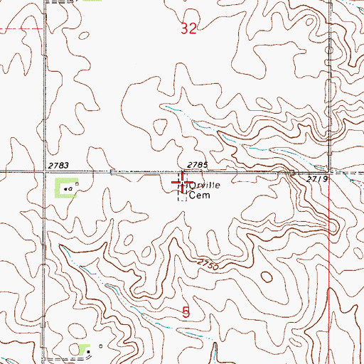 Topographic Map of Zion Lutheran Church (historical), MT