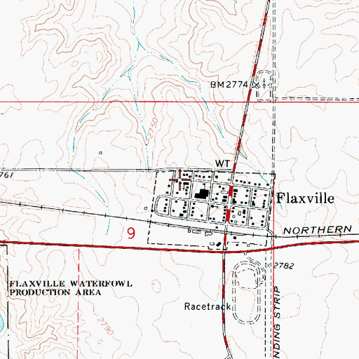 Topographic Map of Saint Louis Catholic Church, MT