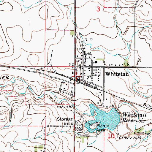 Topographic Map of Saint Thomas Catholic Church (historical), MT