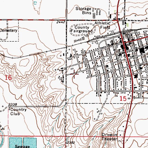 Topographic Map of Scobey Alliance Church, MT