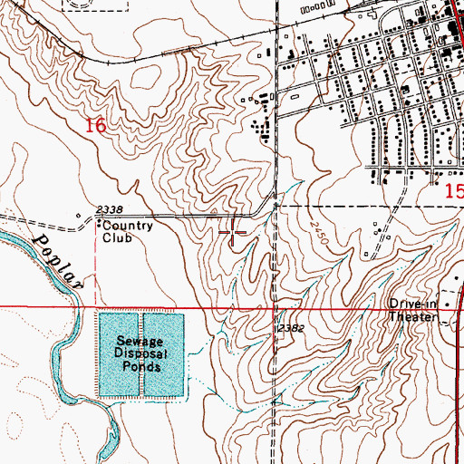 Topographic Map of Scobey Golf Course, MT