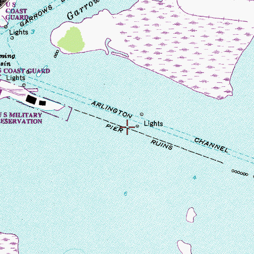 Topographic Map of Arlington Pier, AL