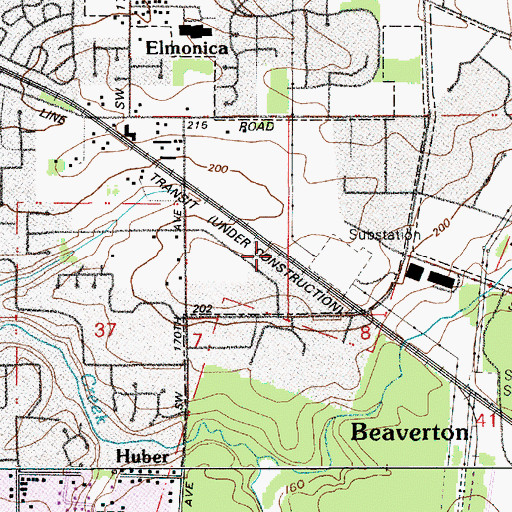 Topographic Map of Portland General Electric (historical), OR
