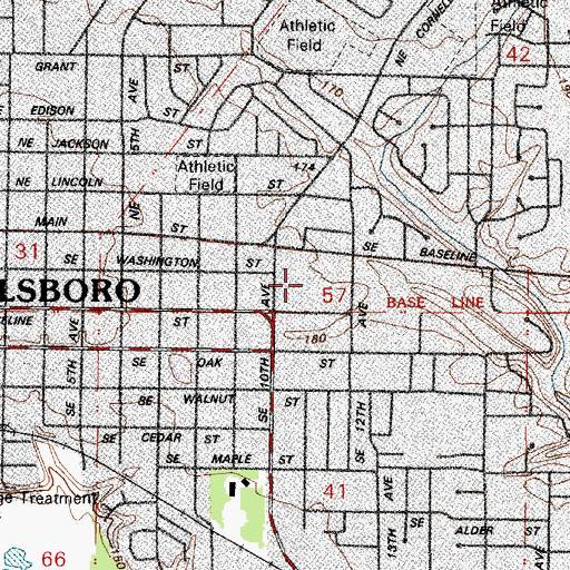 Topographic Map of Rhoades (historical), OR