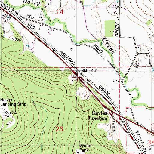 Topographic Map of Thornburg (historical), OR
