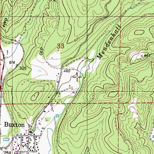 Topographic Map of DuBois (historical), OR