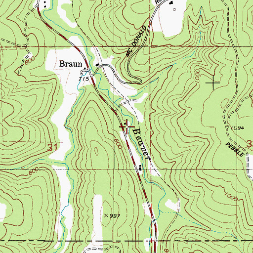 Topographic Map of Koster Spur (historical), OR