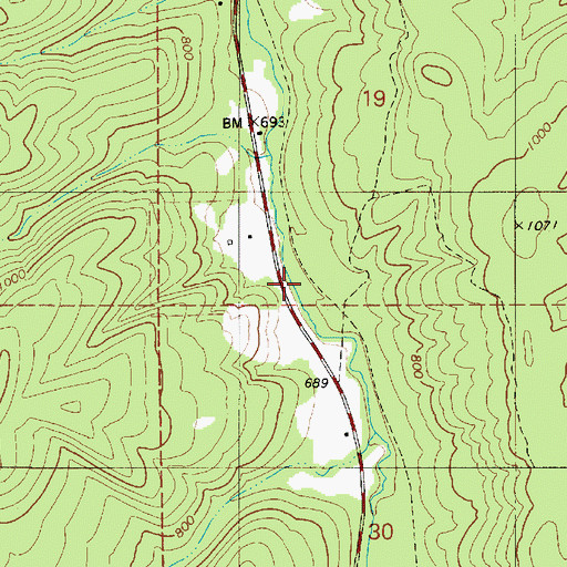 Topographic Map of Connacher (historical), OR