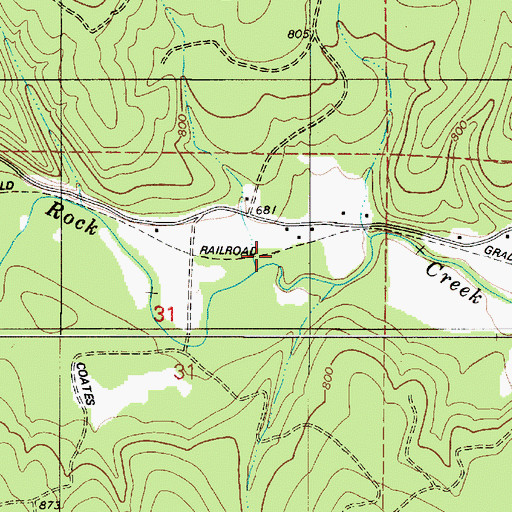 Topographic Map of Poynter (historical), OR