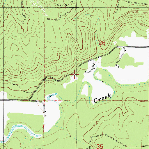 Topographic Map of Homewood (historical), OR