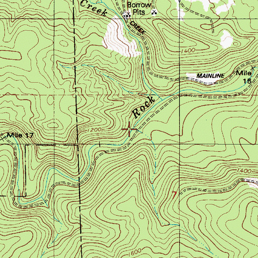 Topographic Map of Eastman (historical), OR