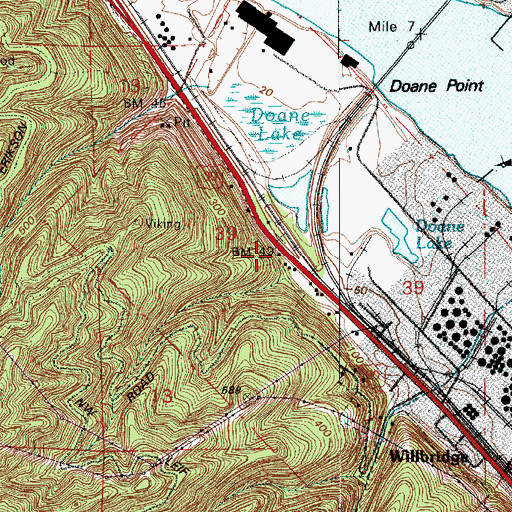 Topographic Map of Watson (historical), OR