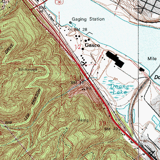 Topographic Map of Webster (historical), OR
