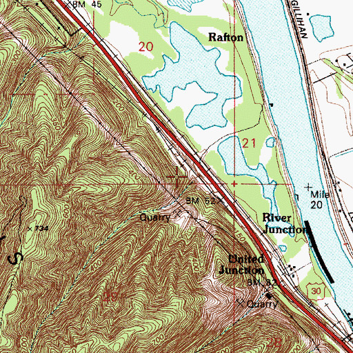 Topographic Map of Albeto (historical), OR