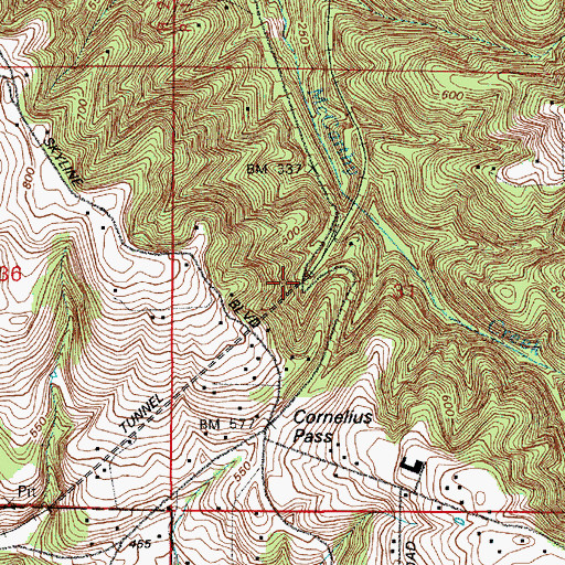Topographic Map of McCoy (historical), OR