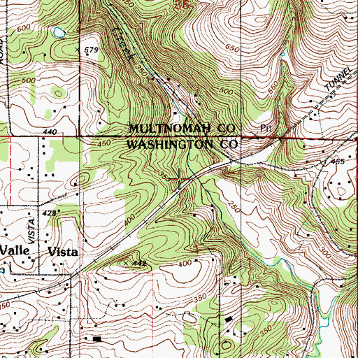 Topographic Map of Howe Spur (historical), OR