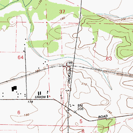 Topographic Map of Lincoln (historical), OR