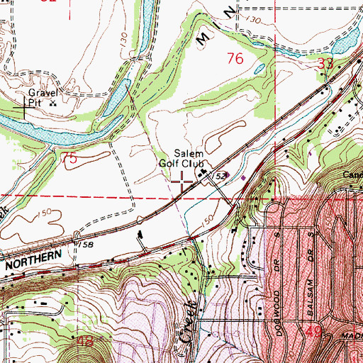 Topographic Map of Hazelau (historical), OR